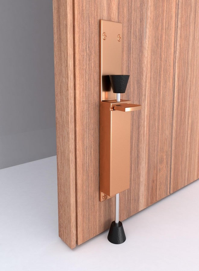 Boniry Heavy-Duty Adjustable Door Stopper with Foot Pedal | Durable, Easy to Use | Anti-Slip Rubber Base for Secure Door Holding | Ideal for Home, Office (1, Rose Gold) - Image 1